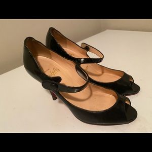 Christian Louboutin Mary Jane Peep Toe Heels